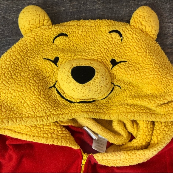 Disney Winnie the Pooh Hooded Zip Costume Adult One Piece Pajamas no size S-M - Picture 2 of 9